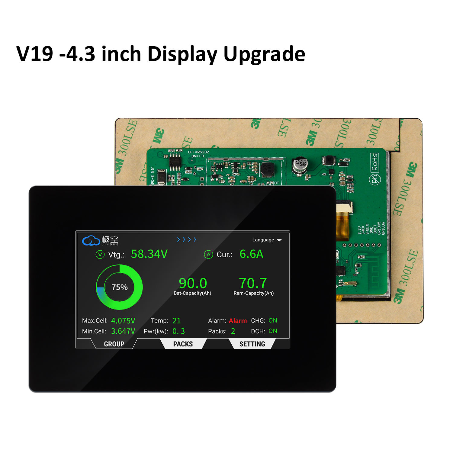 Smart Bms - Pantalla táctil inteligente JIKONG V19 de