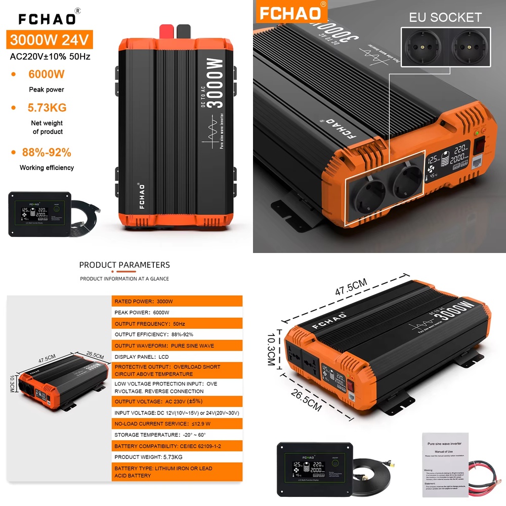 Pure Sine Wave Inverter - Inversor de Onda Sinusoidal Pura Fuera