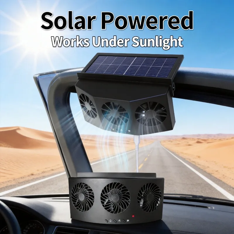 Renewable Energy Fan - Ventilador de escape para coche recargable