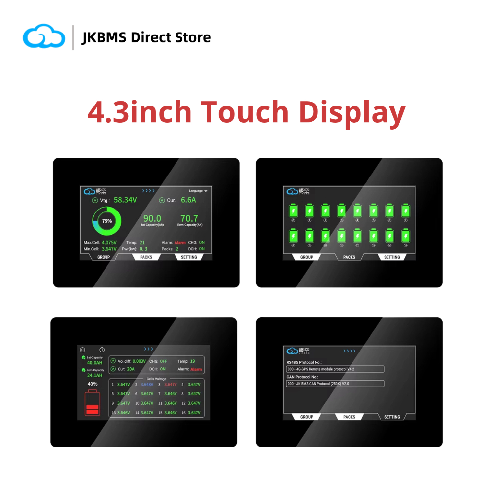 Smart Bms - Monitor LCD JIKONG V19 JKBMS de
