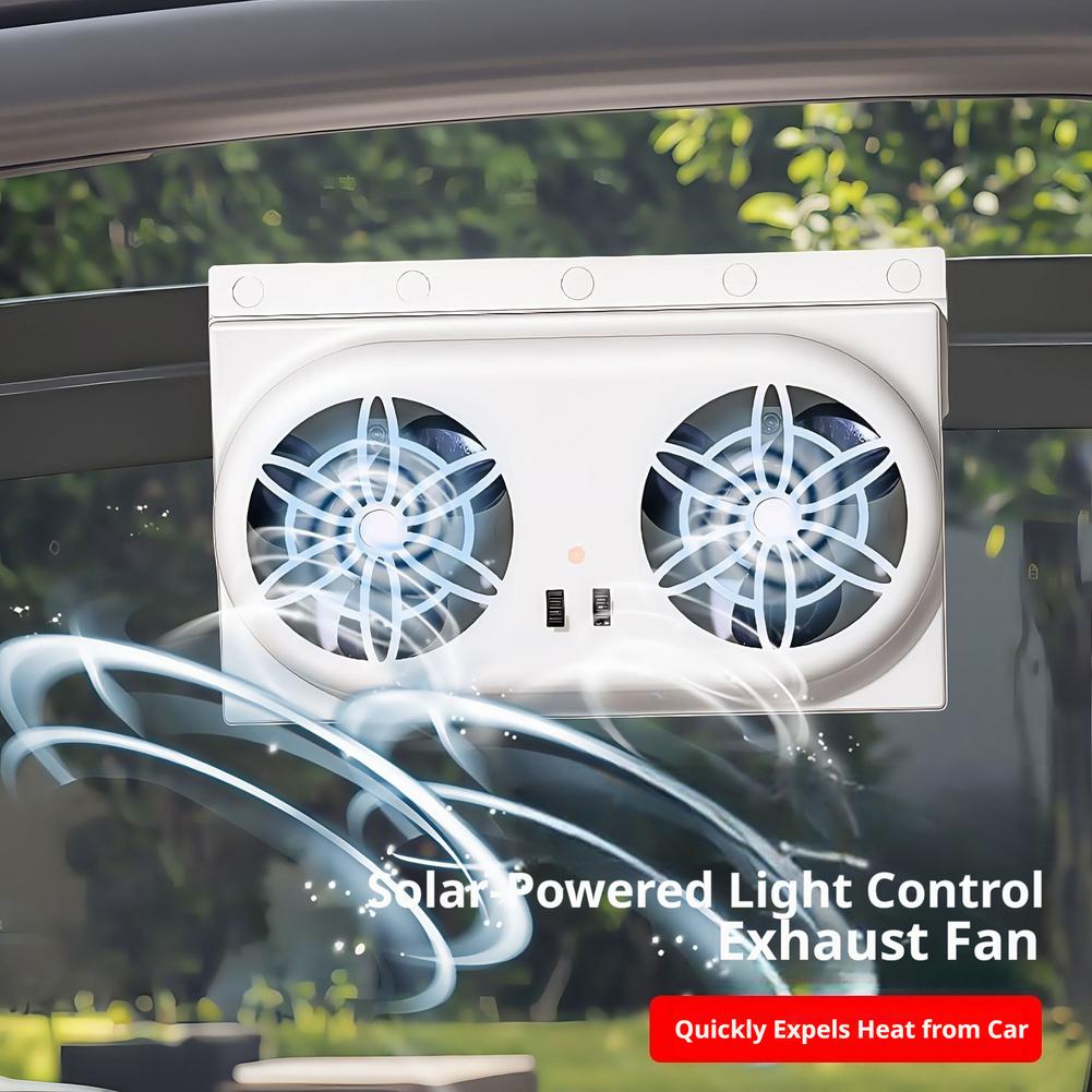 Ventilador Solar Doble para Co - Renewable Energy Fan reseña y precio