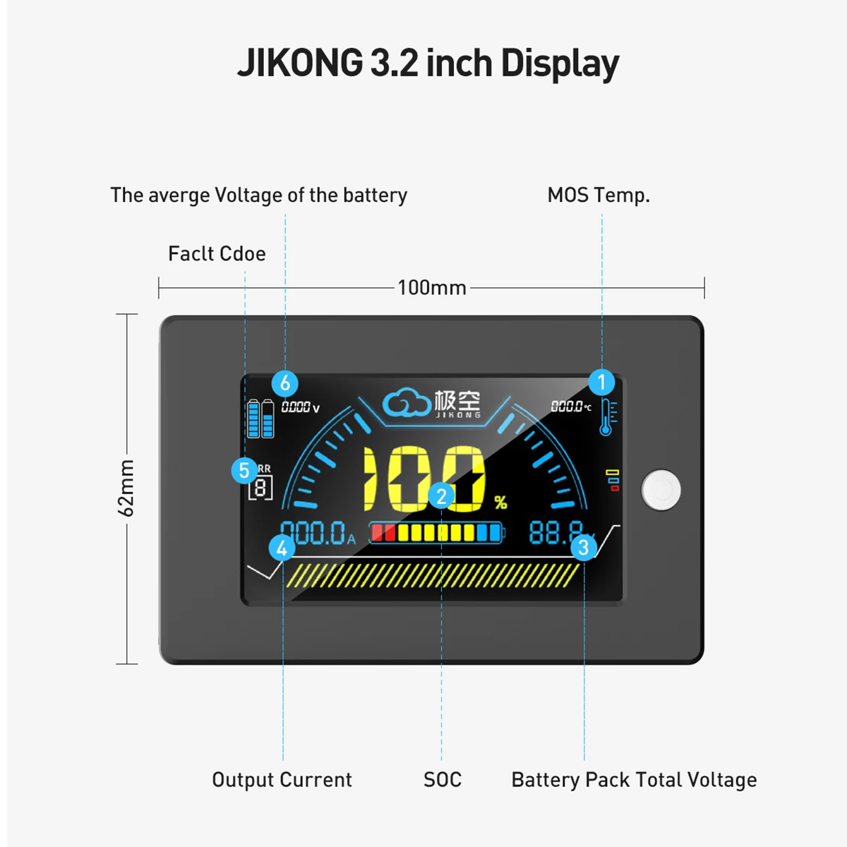 Monitor LCD JIKONG V19 JKBMS d - Smart Bms reseña y precio