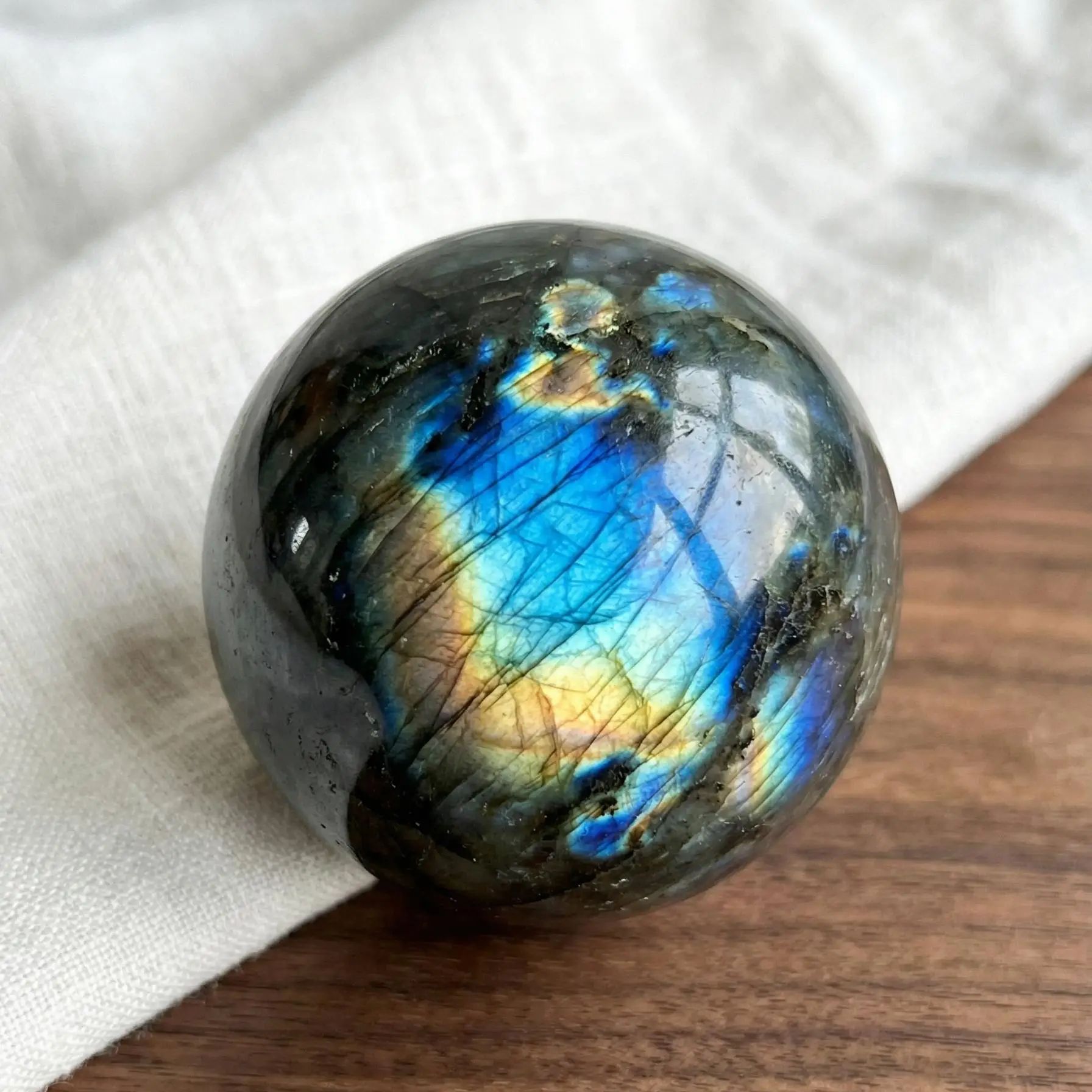 Esfera de Labradorita Natural, - Renewable Energy Resources reseña y precio